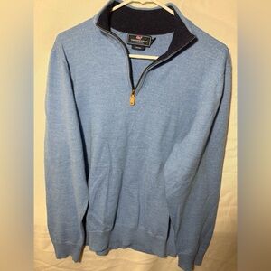 Vineyard Vines Men's Light Blue Zip-Up Sweater